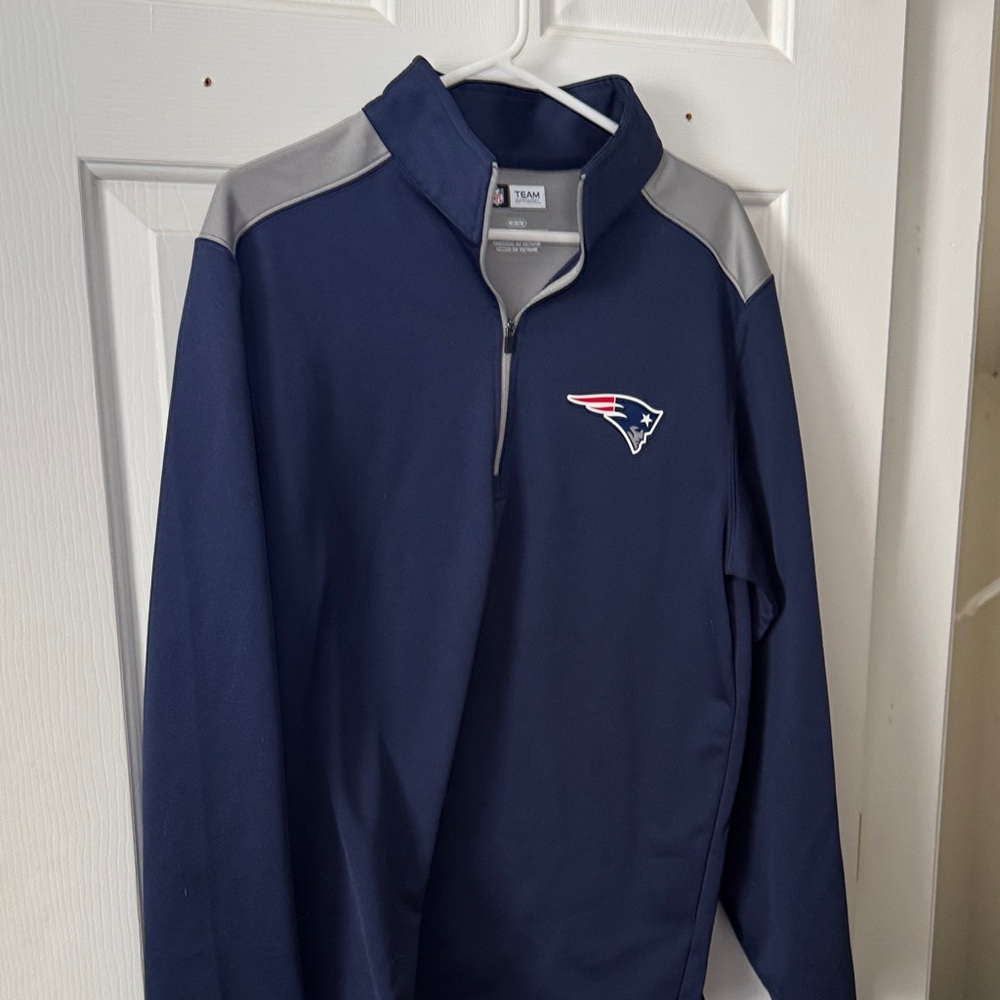 NFL Navy and Gray Quarter-Zip Sweatshirt